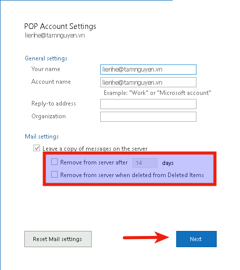 pop-email Hướng dẫn cài đặt email POP3 trên Outlook 2019