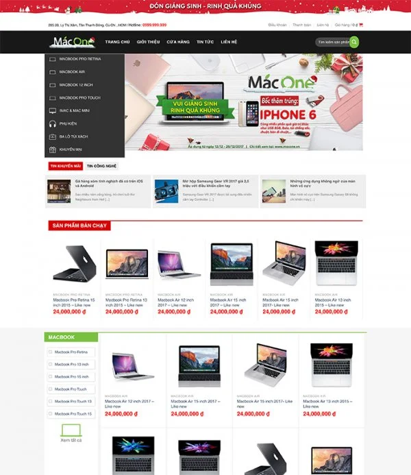 mau web lap top