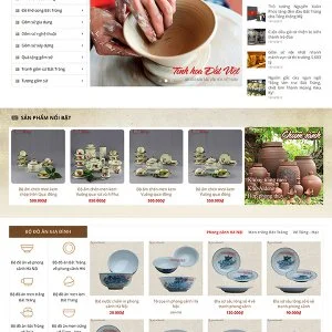 Thiết kế website bán hàng gốm sứ Bát Tràng