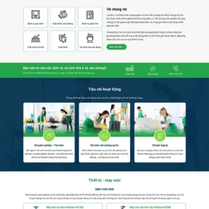Thiết kế website dịch vụ giặt thảm, vệ sinh công nghiệp