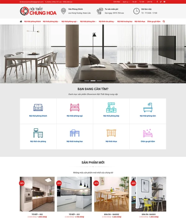 web showroom noithat