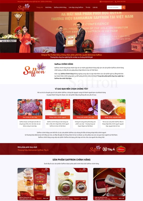 web Saffron chinh hang