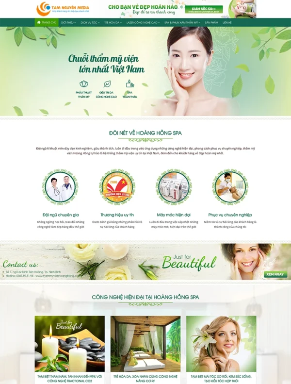 web spa tham my vien