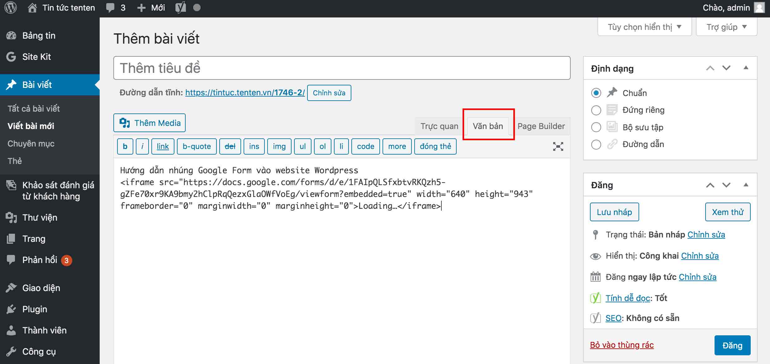 van ban wordpress 4 1